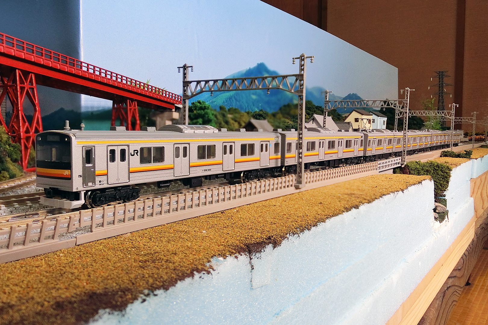 KATO 10-490 205系1200番台南武線 6両セット 入線: Nゲージ立川駅 